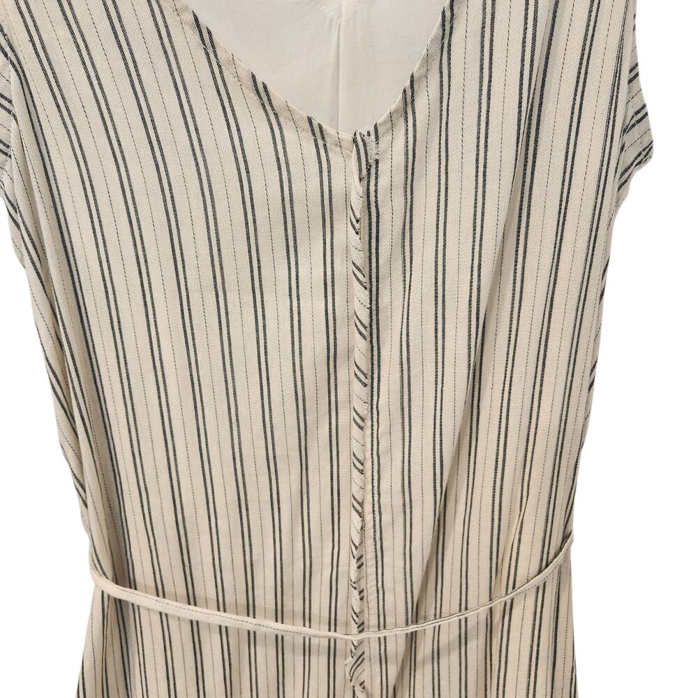 Splendid Tie Waist striped cream midi dress size small - Picture 5 of 7